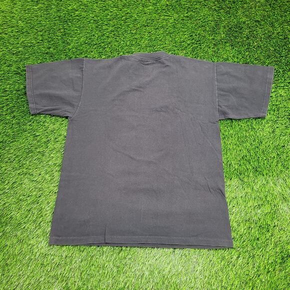 Vintage 90s Hockey Shirt M/L 20x25 Faded Black Hall-of-Fame - Picture 2 of 14